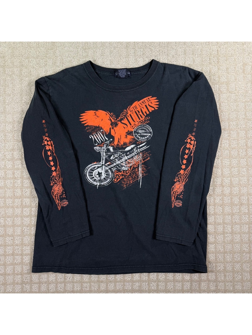 Sturgis 2007 black motorcycle long sleeve shirt size M